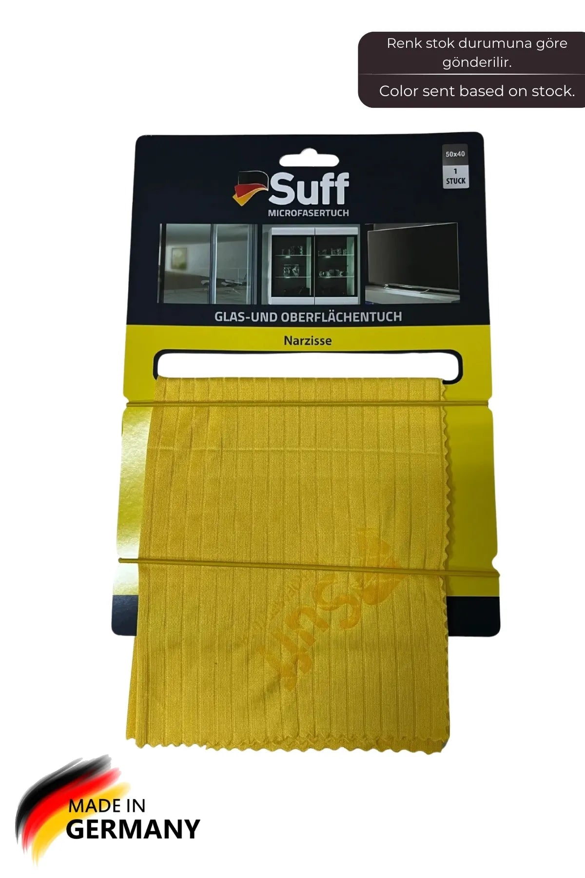 Suff Nergis Narzisse Mikrofiber Yüzey, Cam Silme Bezi, Televizyon, Laptop, Tablet Silme Bezi, 50 X 40 Cm