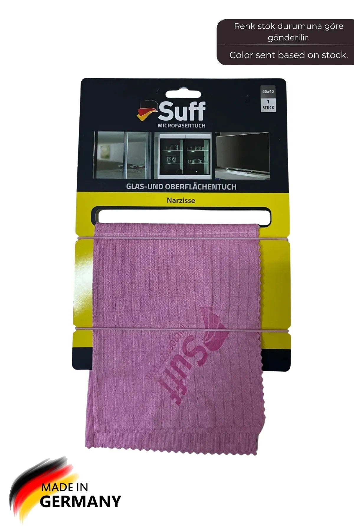 Suff Nergis Narzisse Mikrofiber Yüzey, Cam Silme Bezi, Televizyon, Laptop, Tablet Silme Bezi, 50 X 40 Cm