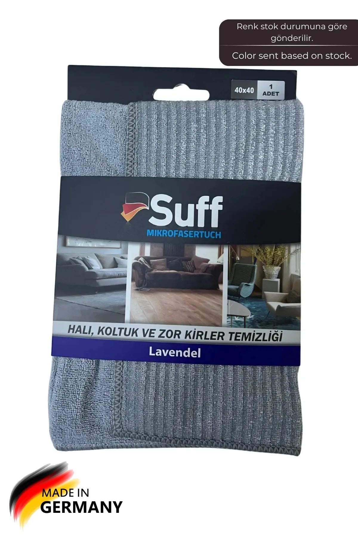 Suff Lavanta Mikrofiber Halı, Koltuk Ve Zor Kirler Temizlik 40 X 40 Cm