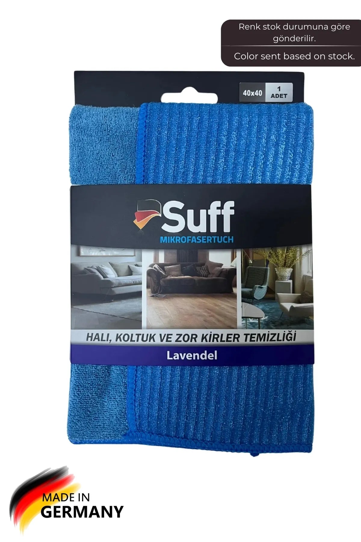 Suff Lavanta Mikrofiber Halı, Koltuk Ve Zor Kirler Temizlik 40 X 40 Cm