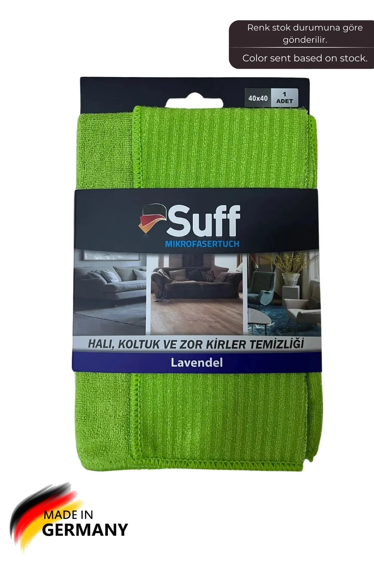 Suff Lavanta Mikrofiber Halı, Koltuk Ve Zor Kirler Temizlik 40 X 40 Cm