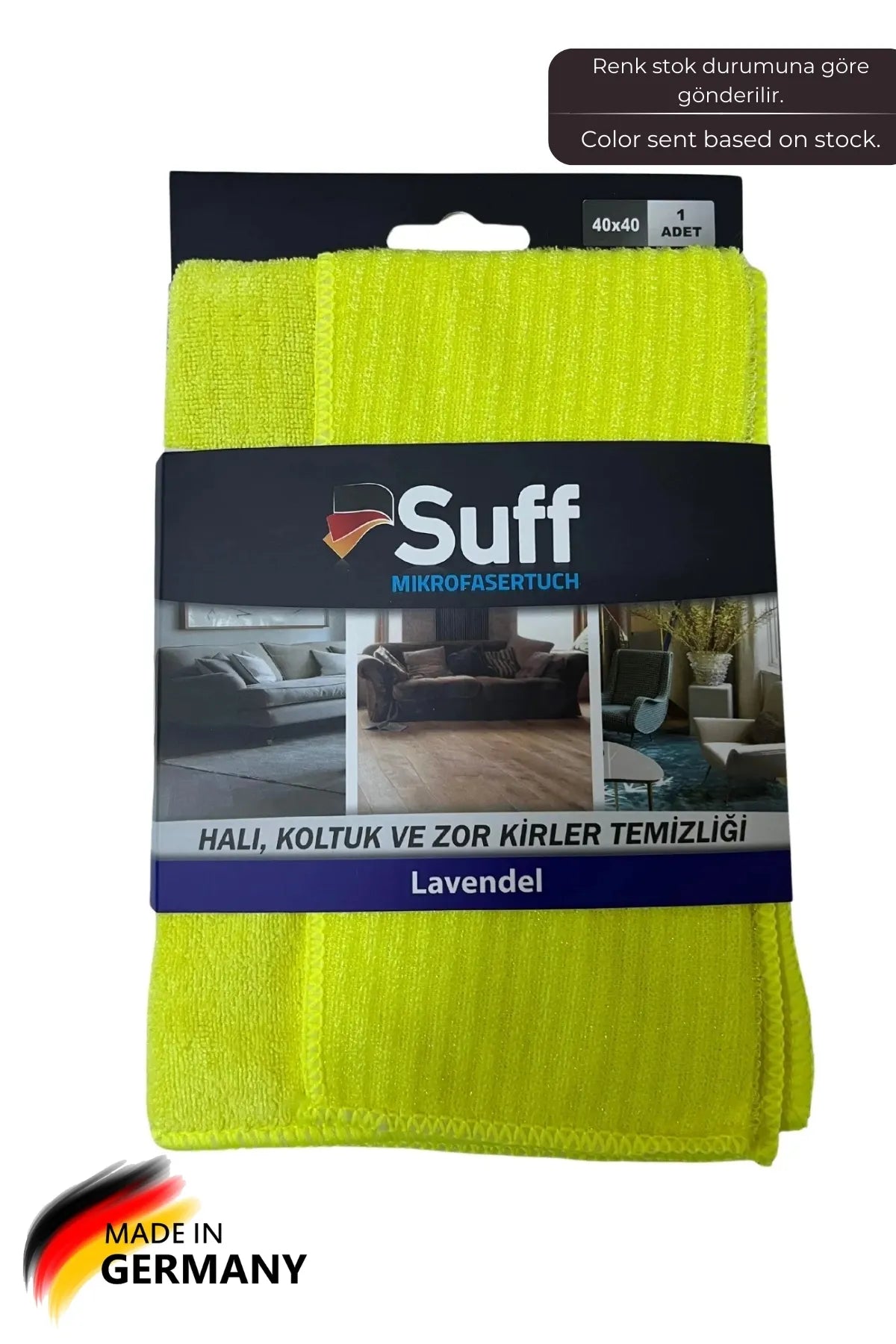 Suff Lavanta Mikrofiber Halı, Koltuk Ve Zor Kirler Temizlik 40 X 40 Cm
