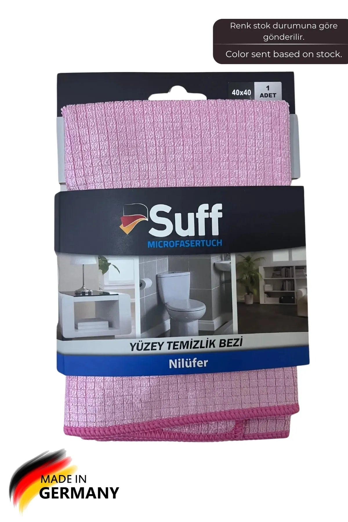Suff Nilüfer Damalı Mikrofiber Yüzey Temizlik Bezi 40 X 40 Cm
