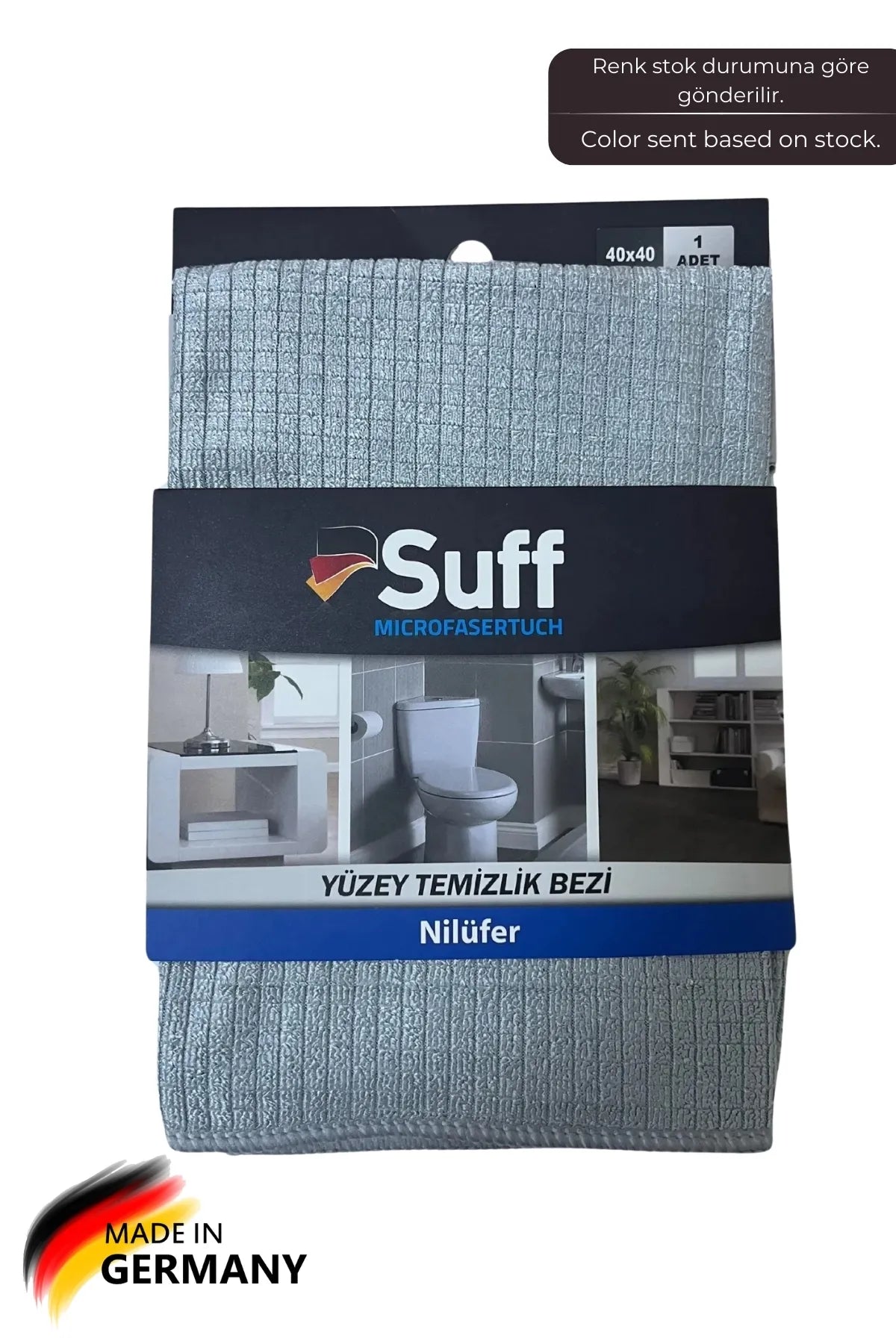Suff Nilüfer Damalı Mikrofiber Yüzey Temizlik Bezi 40 X 40 Cm