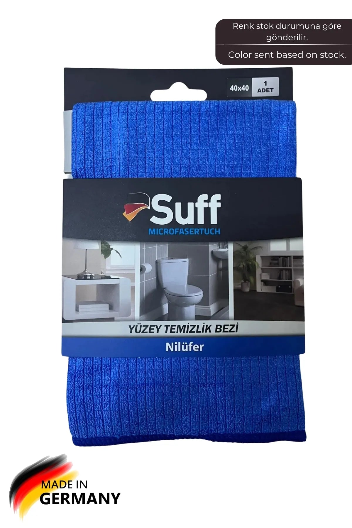 Suff Nilüfer Damalı Mikrofiber Yüzey Temizlik Bezi 40 X 40 Cm