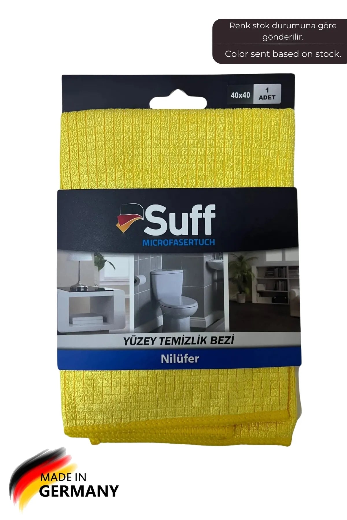 Suff Nilüfer Damalı Mikrofiber Yüzey Temizlik Bezi 40 X 40 Cm