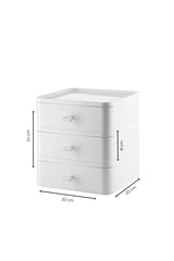 Omaş 3 Çekmeceli Takı ve Makyaj Kutusu 20 x 20 x 24 cm