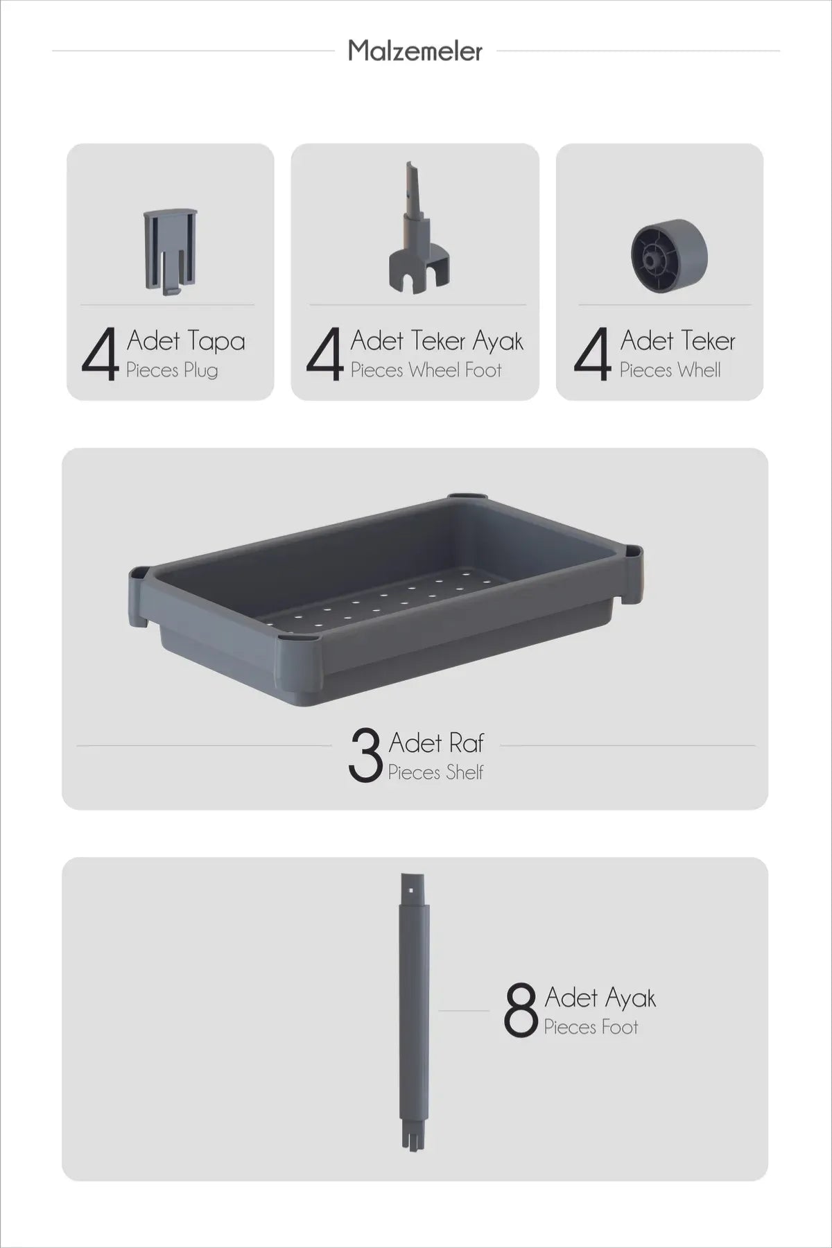 Omaş 3 Katlı Banyo Raf Ünitesi, Banyo Düzenleyici, Şampuanlık, Havluluk, Dolap, Mutfak Rafı, Deterjanlık