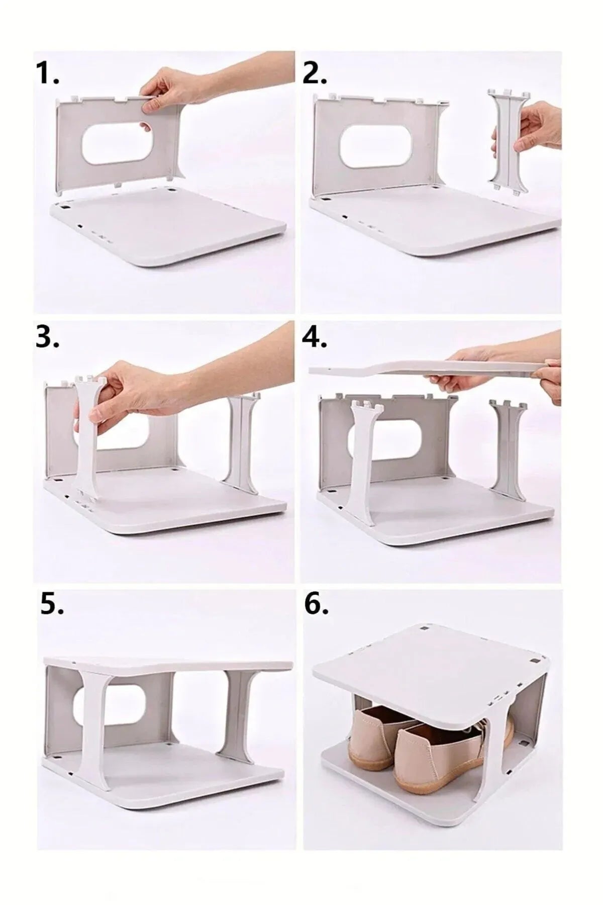 Omaş 5 Katlı Portatif Ayakkabılık, Ayakkabı Standı, Ayakkabı Düzenleyici Raf