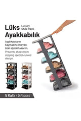 5 Katlı Portatif Ayakkabılık, Ayakkabı Standı, Ayakkabı Düzenleyici Raf