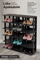 Omaş 5 Katlı Portatif Ayakkabılık, Ayakkabı Standı, Ayakkabı Düzenleyici Raf