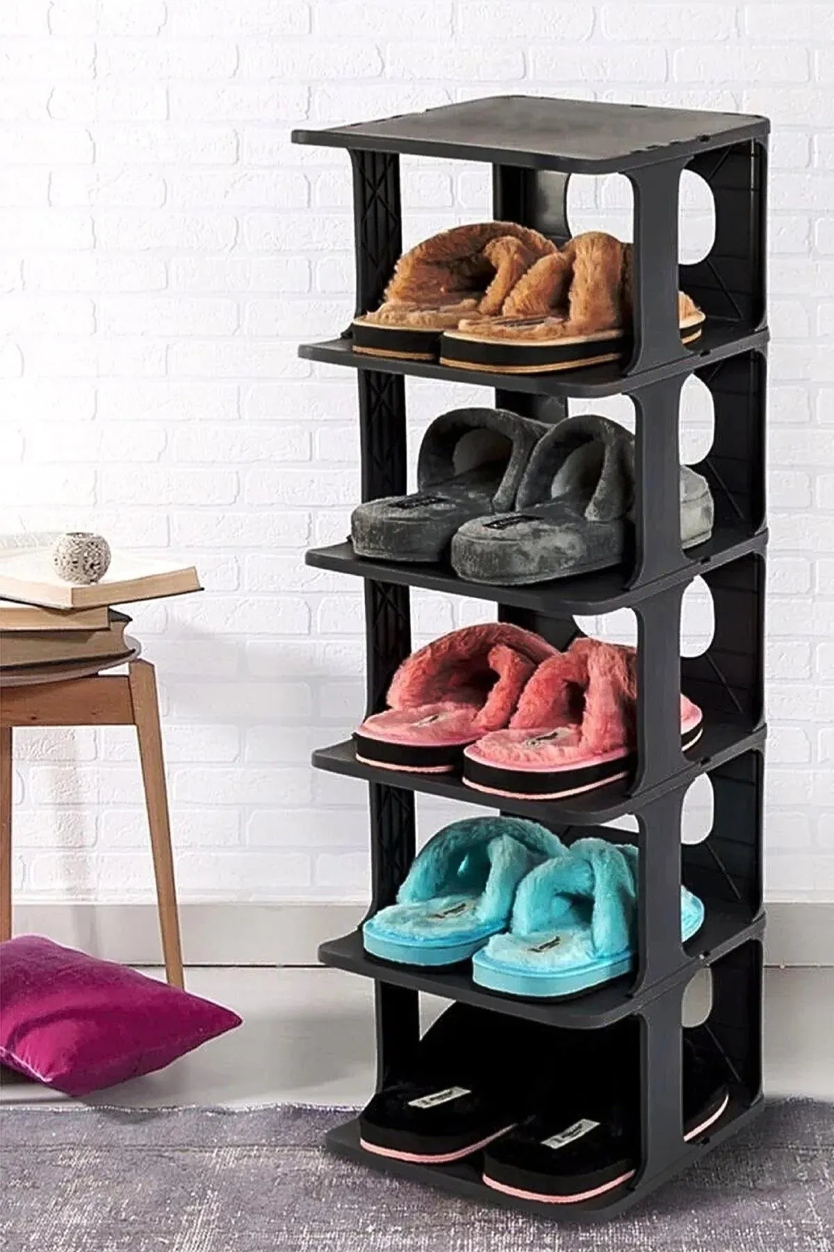 Omaş 5 Katlı Portatif Ayakkabılık, Ayakkabı Standı, Ayakkabı Düzenleyici Raf