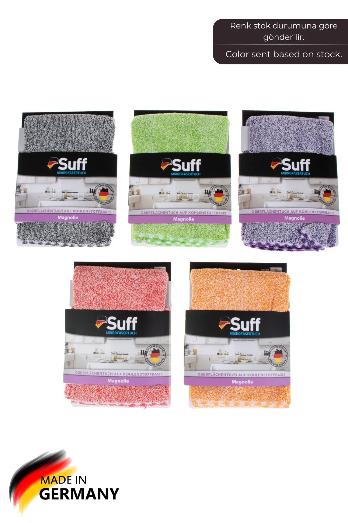 Suff Manolya Mikrofiber Yüzey Temizlik Bezi, 40 x 40 cm