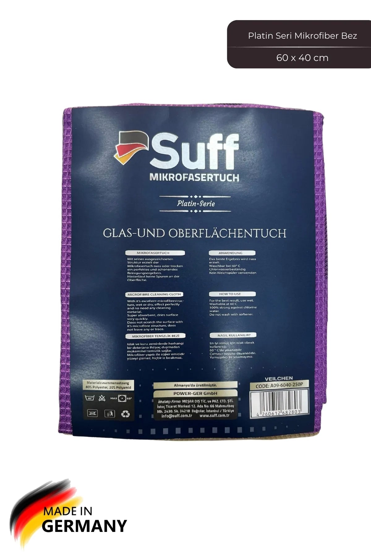 Suff Platin Serie Sihirli Mikrofiber Temizlik Bezi 60 x 40 cm