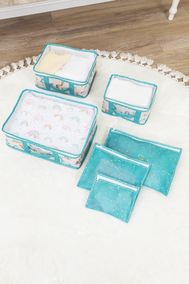 6'sı 1 Arada Mavi Bebek Seyahat Çantası