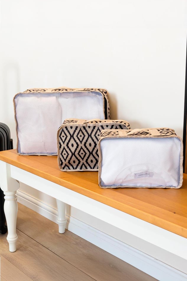 Bohe 3'lü Bavul İçi Seyahat Çantası