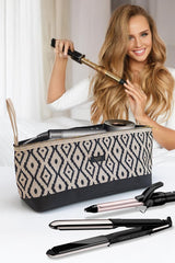 Bohe Saç Şekillendirici Çantası, Makyaj Çantası, 16 x 38 x 16 cm