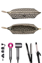 Bohe Saç Şekillendirici Çantası, Makyaj Çantası, 16 x 38 x 16 cm