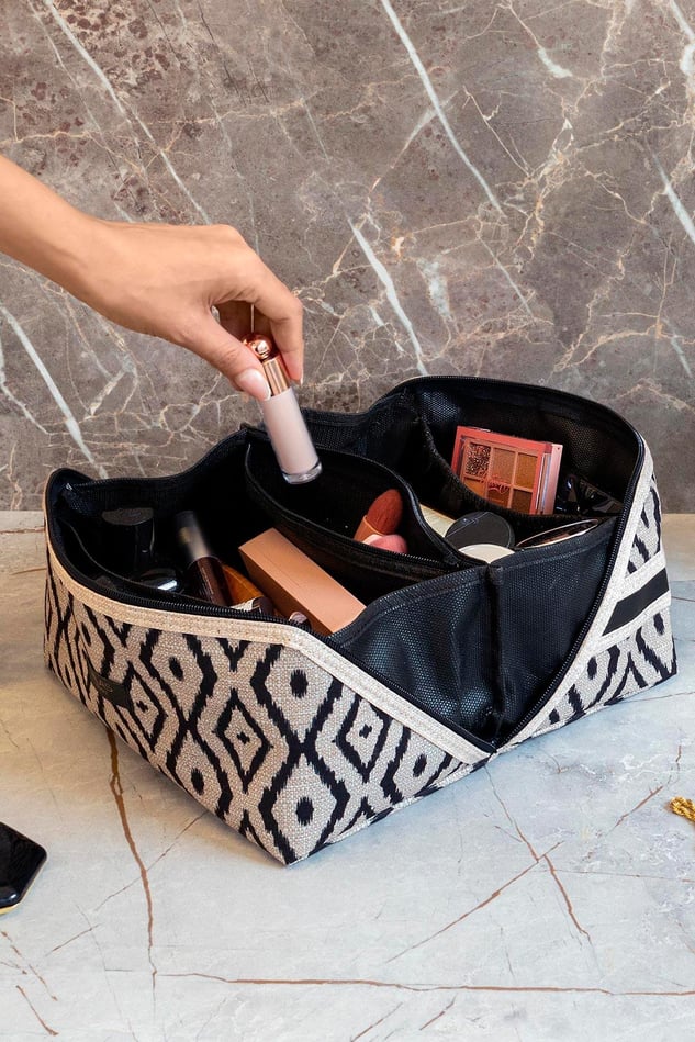 Bohe Seyahat Makyaj Çantası, 24 x 16 x 13 cm