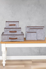 Derili 6 Parça Bavul İçi Seyahat Çantası, Gri