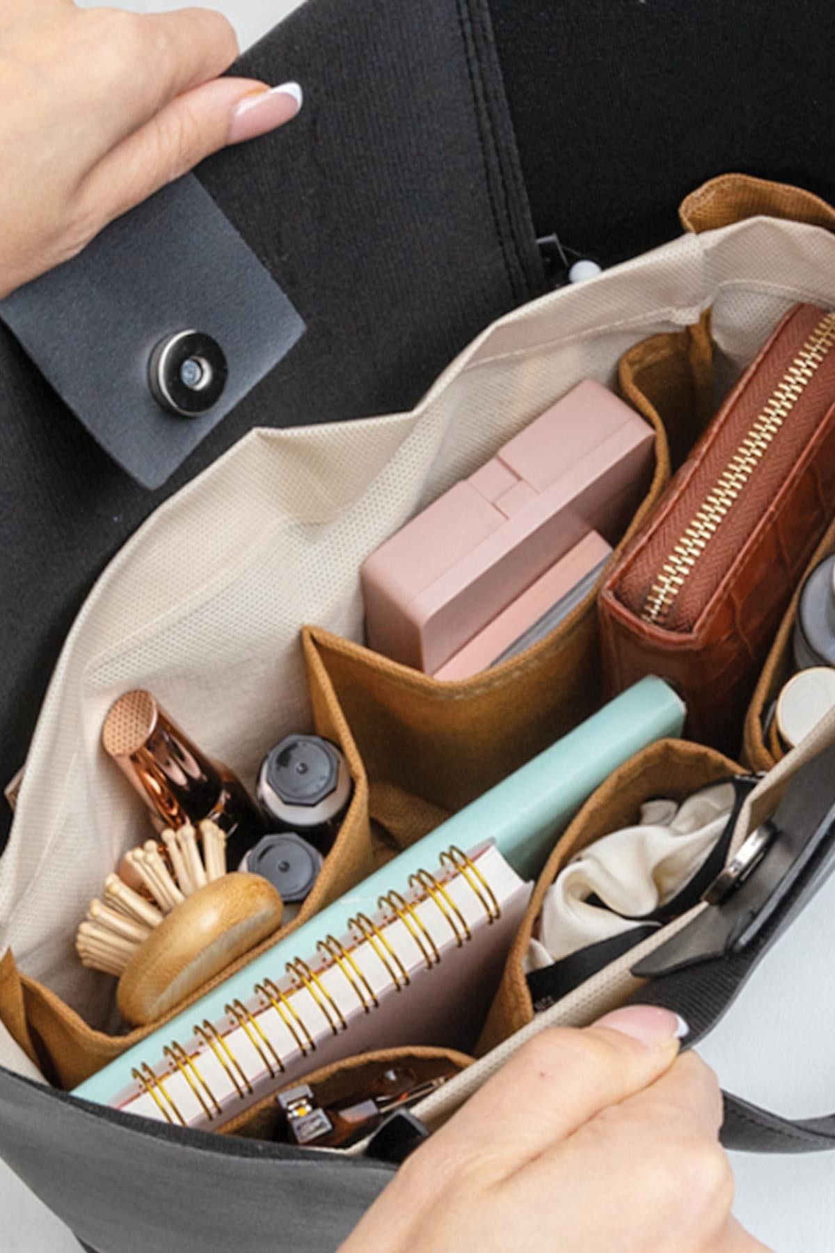 Tote Çanta İçi Düzenleyici, Bavul İçi Düzenleyici Çanta, 28 x 10 x 18 cm