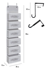 Çok Amaçlı 6 Gözlü Kapı Arkası Askılı Organizer - Bebek Odası Oyuncak, Banyo Aksesuar Düzenleyici